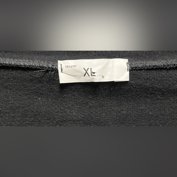 Black Short Sleeve Sweatshirt Dress - Picture 2 of 3